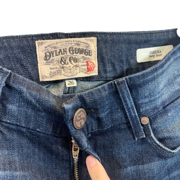 Dylan George & Co. Womens Size 26 "Sandra Baby Boot" Dark Wash Jeans USA Made - Picture 4 of 14